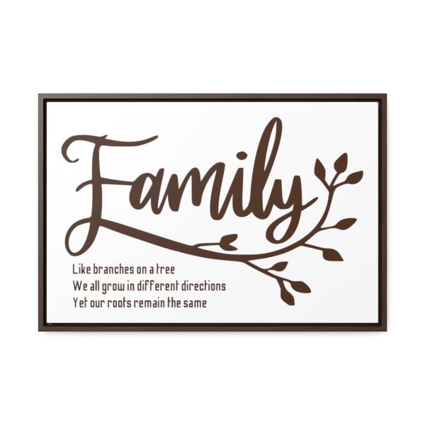 Family Tree canvas with brown wood frame