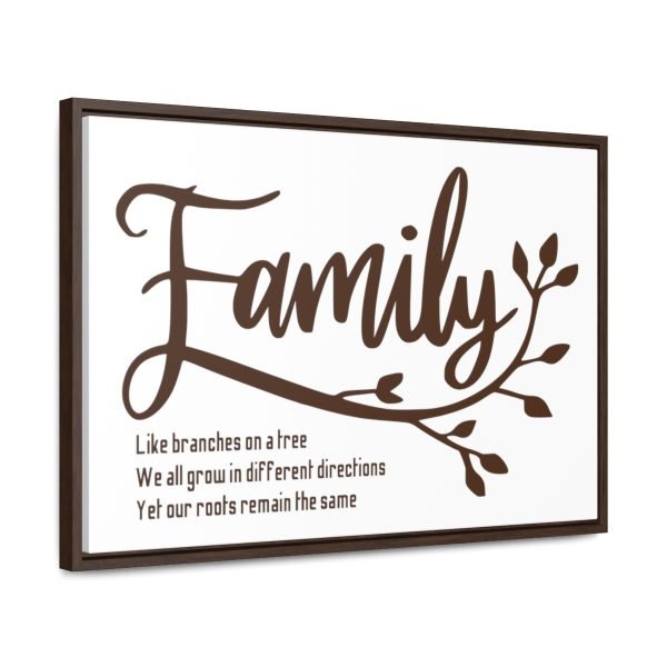 Family Tree canvas with brown wood frame