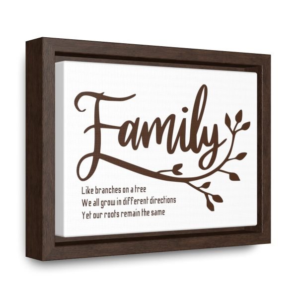 Family Tree canvas with brown wood frame