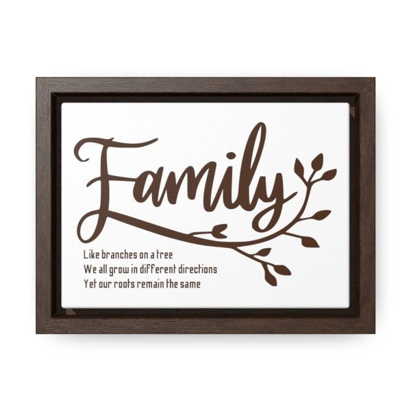 Family Tree canvas with brown wood frame