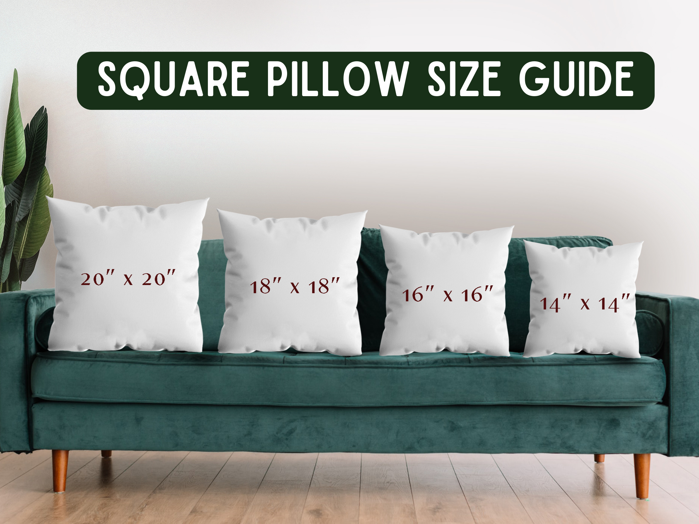 Lantsa Gifts Square Pillow Size Guide