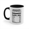 Graduate Nutrition Facts Custom Coffee Mug Black
