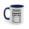 Graduate Nutrition Facts Custom Coffee Mug Blue