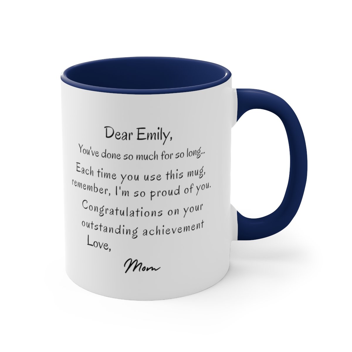 Note To Graduate Personalized Coffee Mug Blue