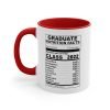 Graduate Nutrition Facts Custom Coffee Mug Red