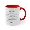 Note To Graduate Personalized Coffee Mug Red