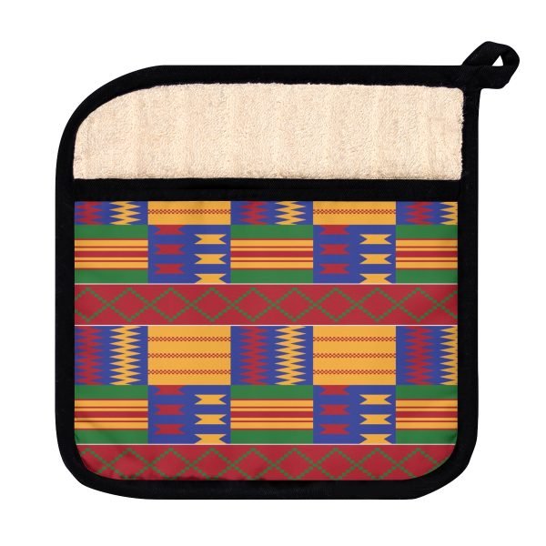 African Pattern Pot Holder with Pocket by Lantsa Gifts