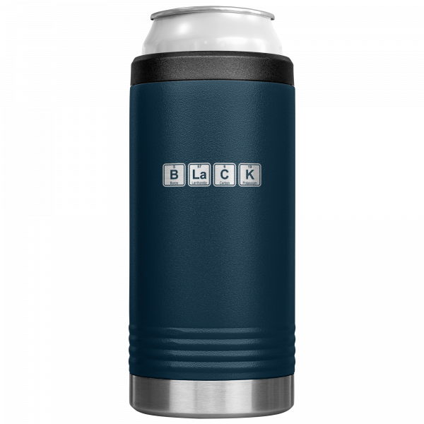 BLACK Chemical Elements Slim Koozie Navy