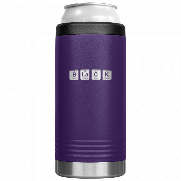 BLACK Chemical Elements Slim Koozie Purple