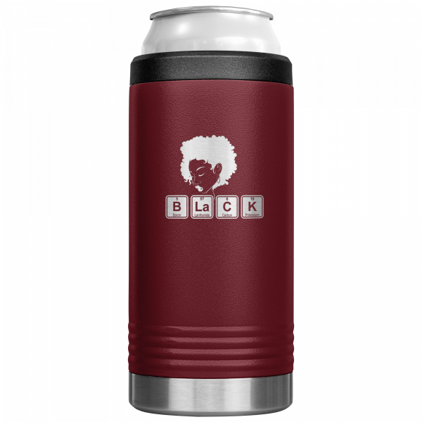 Chemical Elements With Woman Profile Slim Koozie Burgundy