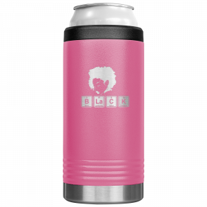 Chemical Elements With Woman Profile Slim Koozie Pink