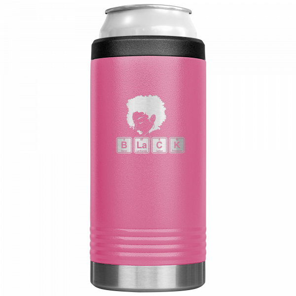 Chemical Elements With Woman Profile Slim Koozie Pink