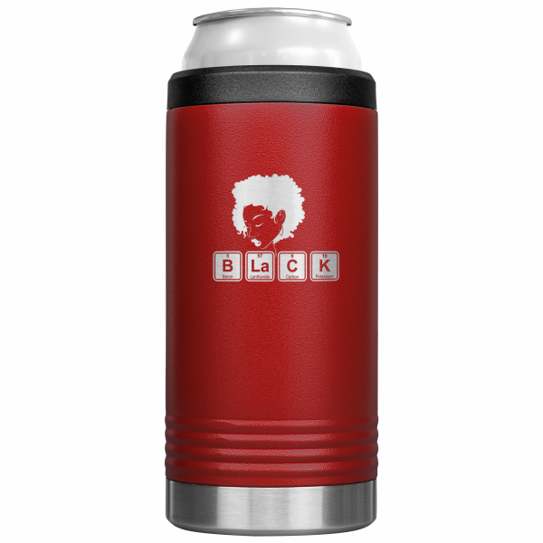 Chemical Elements With Woman Profile Slim Koozie Red