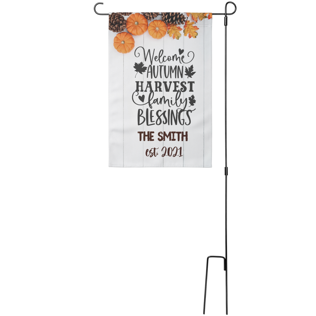Welcome Autumn Personalized Garden Flag from Lantsa Gifts