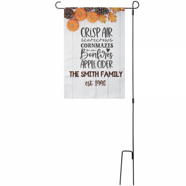 Fall Vibes Personalized Garden Flag from Lantsa Gifts