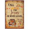 Jesus Never Leaves Personalized Garden Flag from Lantsa Gifts