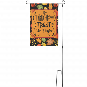 No Trick Just Treat Personalized Garden Flag from Lantsa Gifts