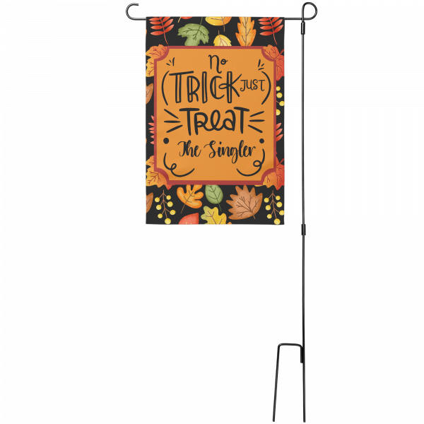 No Trick Just Treat Personalized Garden Flag from Lantsa Gifts