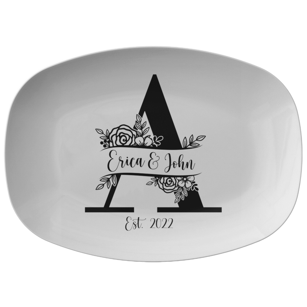 Custom Platter Monogram With Established Year