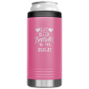 Eat Sleep Softball Be Me Repeat Slim Koozie Pink