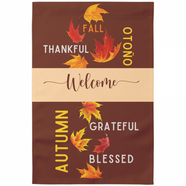 Thankful Grateful Blessed Fall Garden Flag from Lantsa Gifts