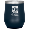 It's Chill Time Wine Tumbler Navy