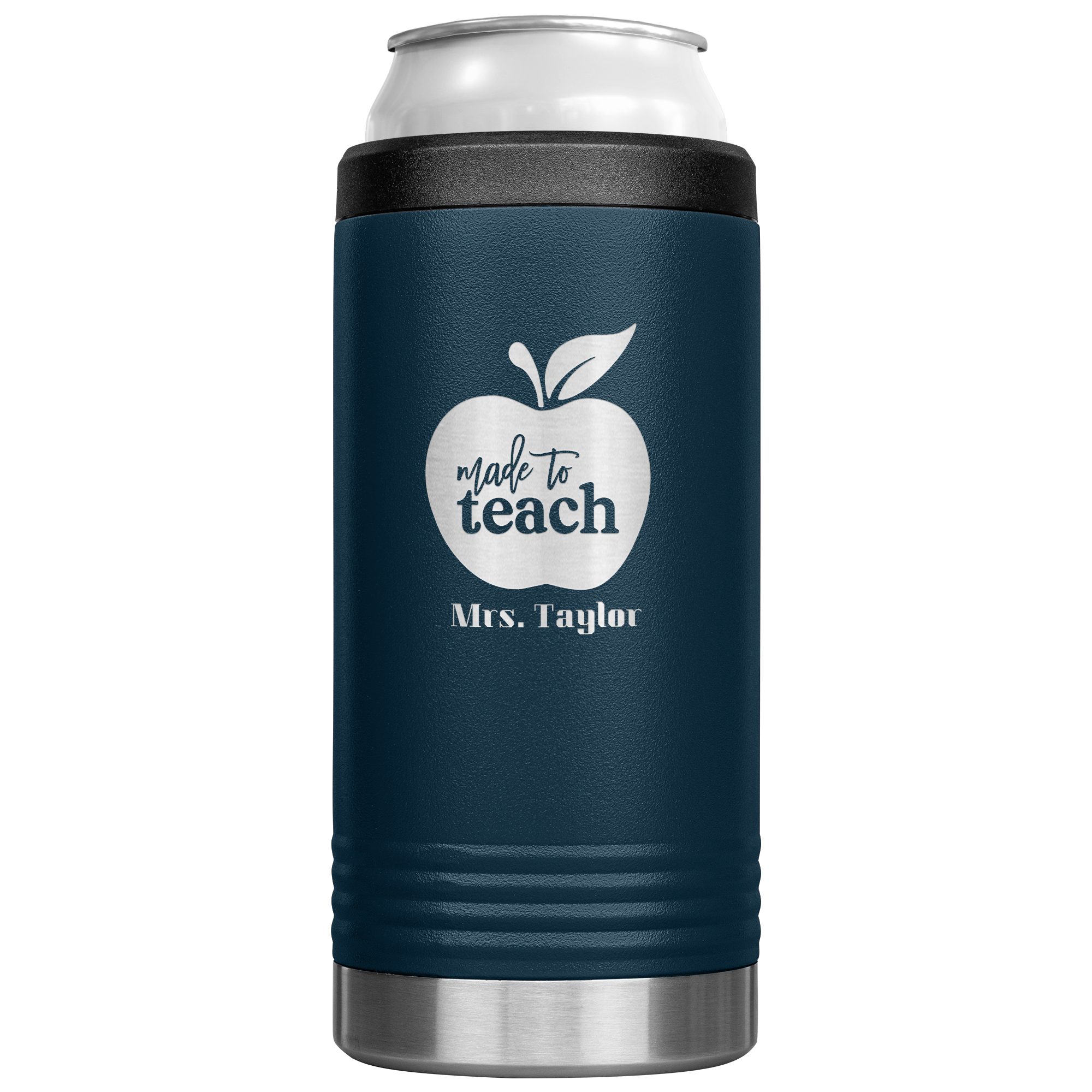 Made To Teach Personalized Koozie Navy
