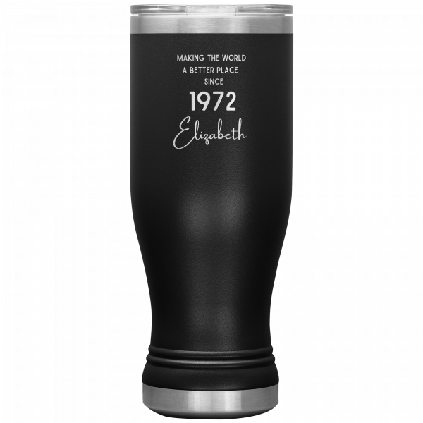 Making The World A Better Place Personalized Boho Tumbler Black