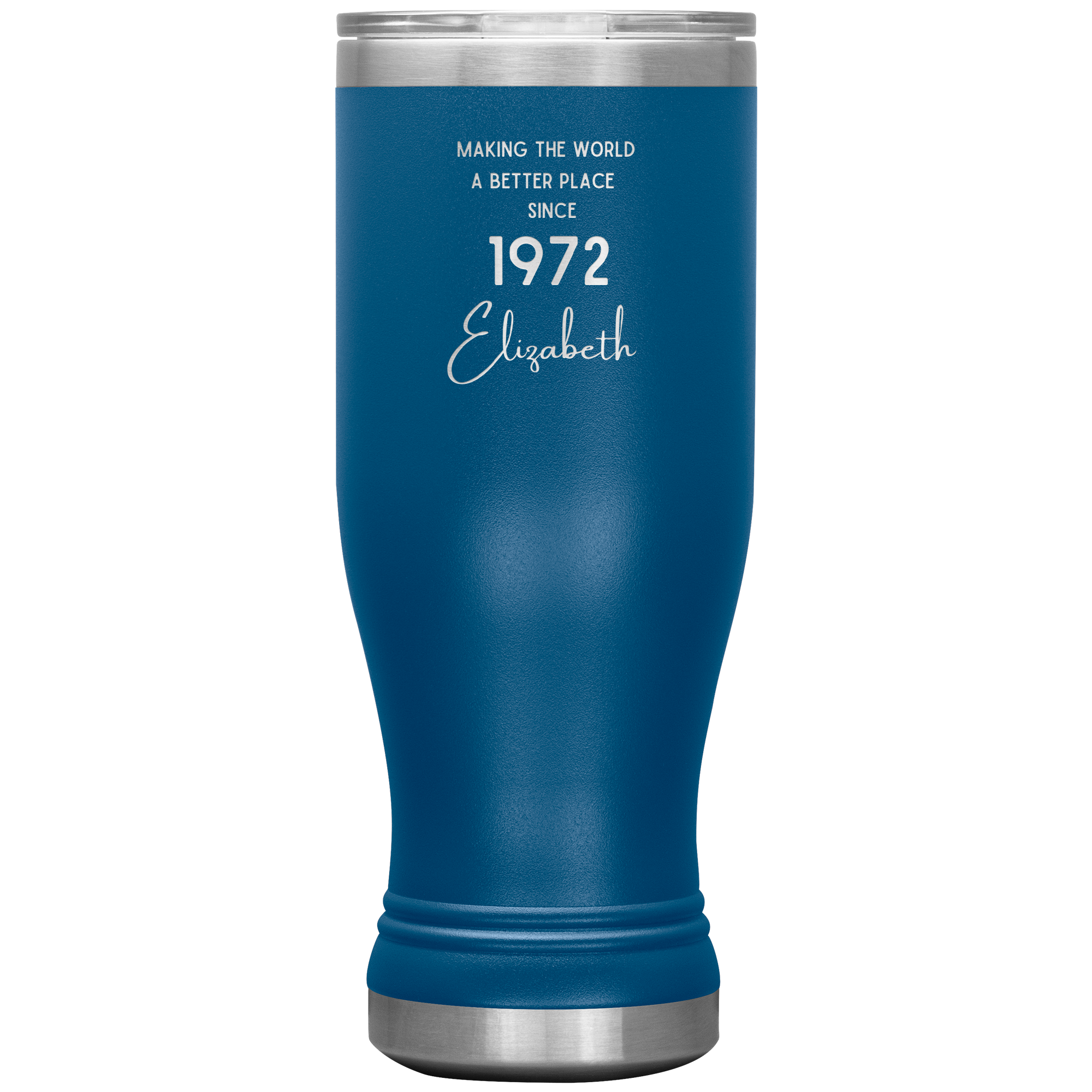 Making The World A Better Place Personalized Boho Tumbler Blue