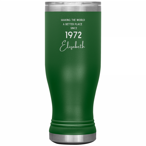 Making The World A Better Place Personalized Boho Tumbler Green