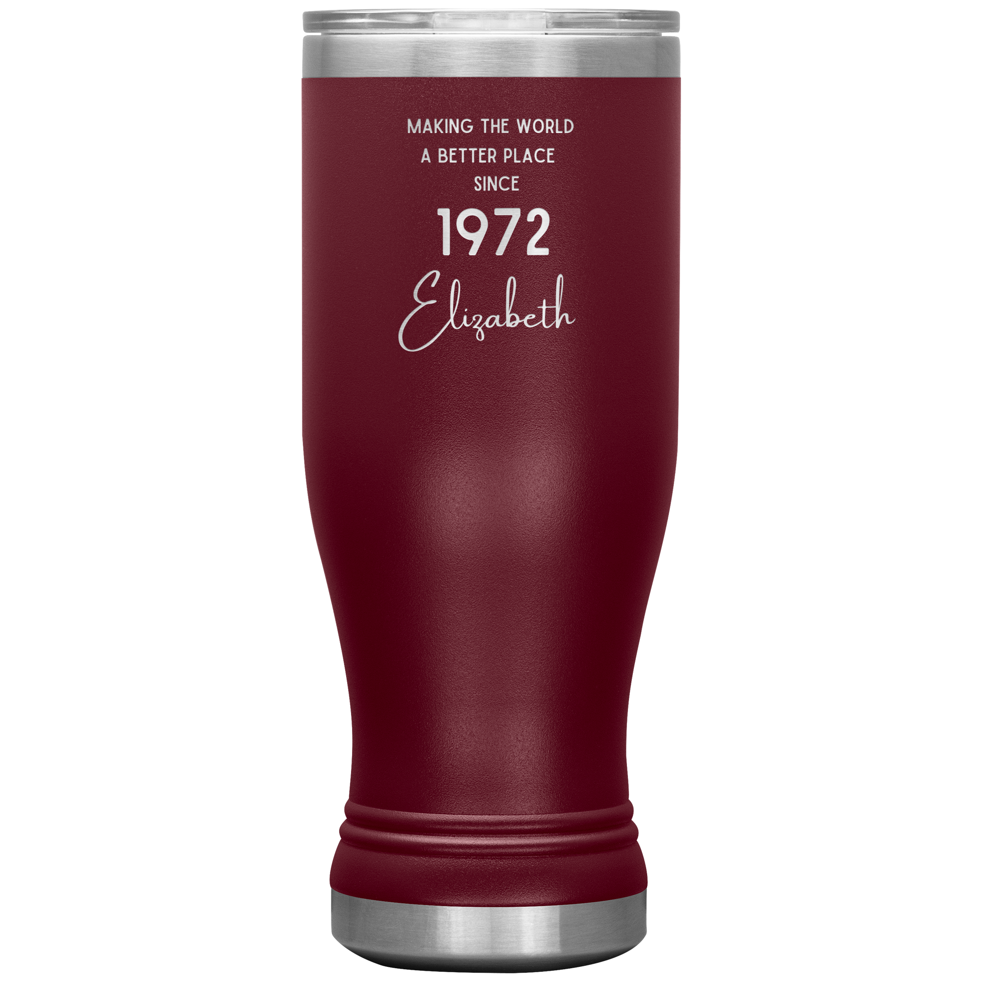 Making The World A Better Place Personalized Boho Tumbler Burgundy