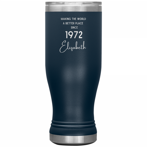 Making The World A Better Place Personalized Boho Tumbler Navy