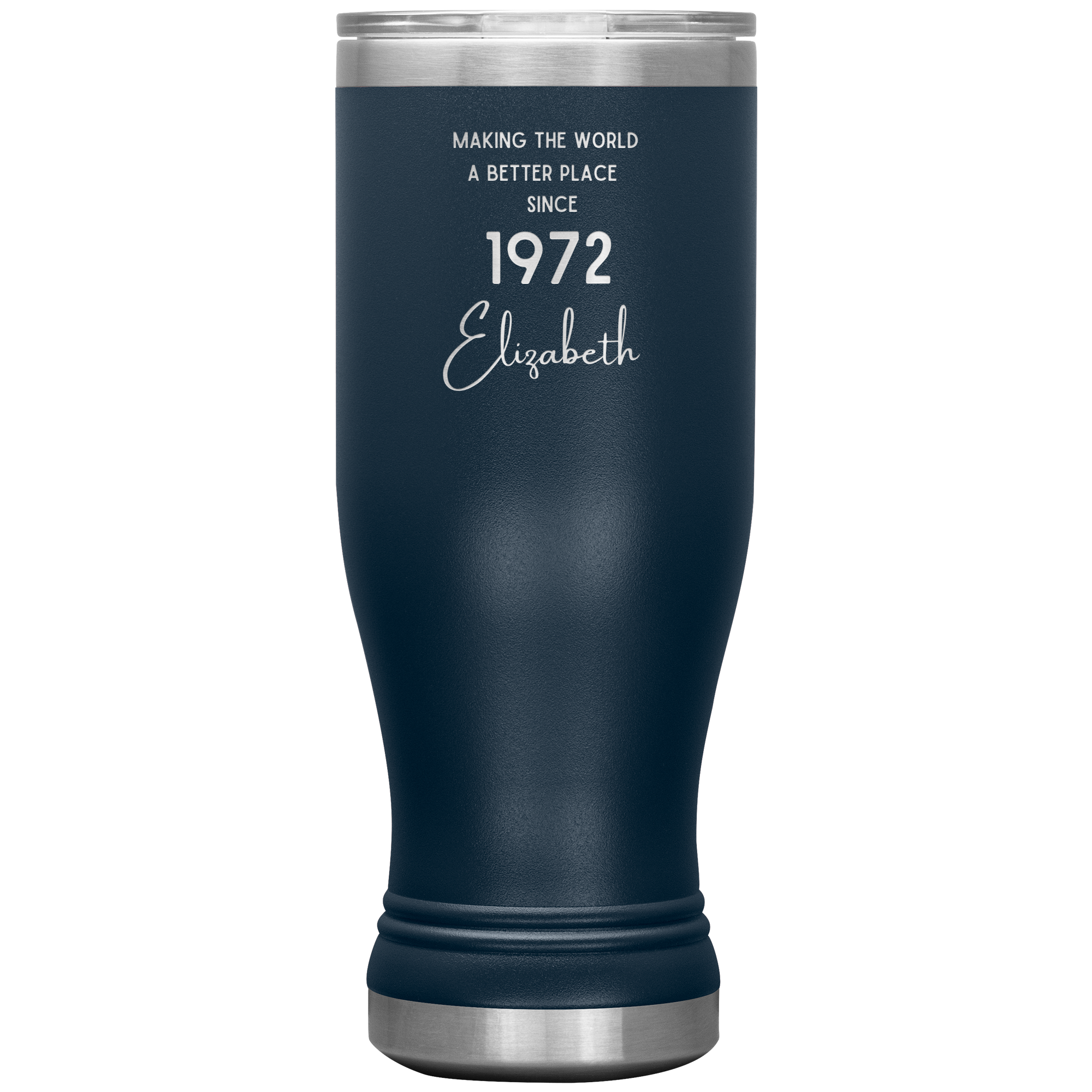 Making The World A Better Place Personalized Boho Tumbler Navy