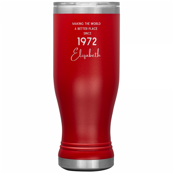 Making The World A Better Place Personalized Boho Tumbler Red