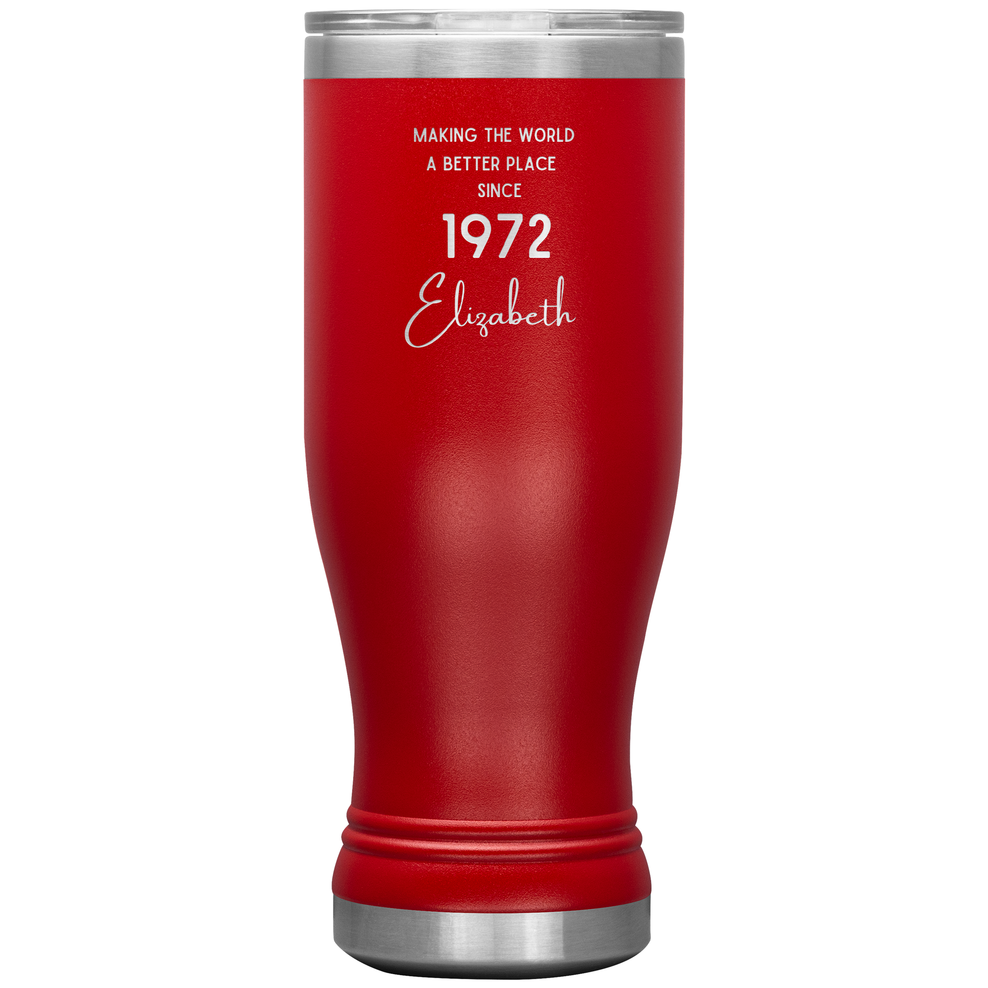 Making The World A Better Place Personalized Boho Tumbler Red