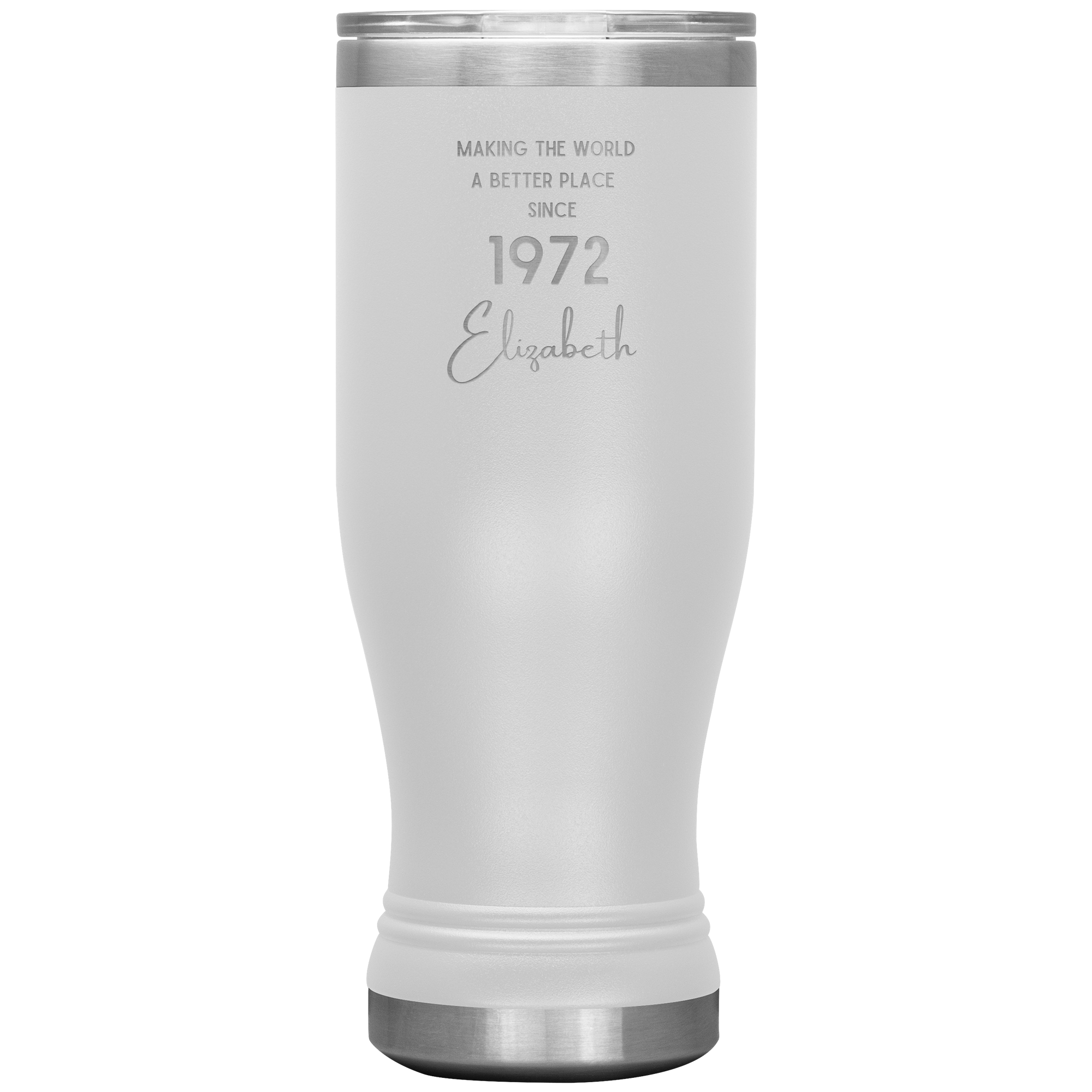 Making The World A Better Place Personalized Boho Tumbler White
