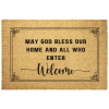 May God Bless Our Home Welcome Doormat