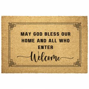 May God Bless Our Home Welcome Doormat