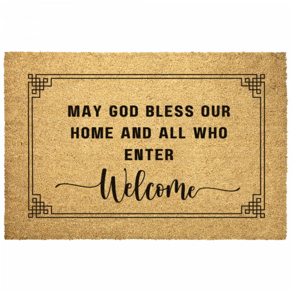 May God Bless Our Home Welcome Doormat