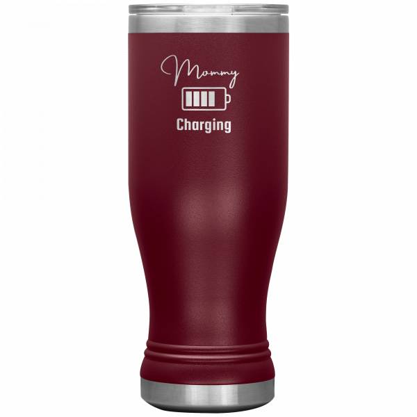 Mommy Charging Boho Tumbler Burgundy