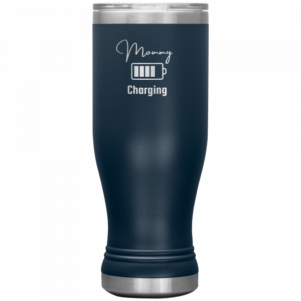 Mommy Charging Boho Tumbler Navy