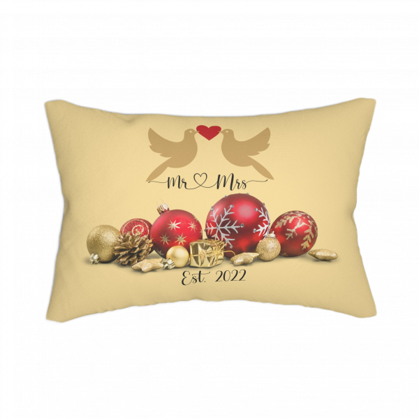 Mr. & Mrs. Personalized Holiday Lumbar Pillow