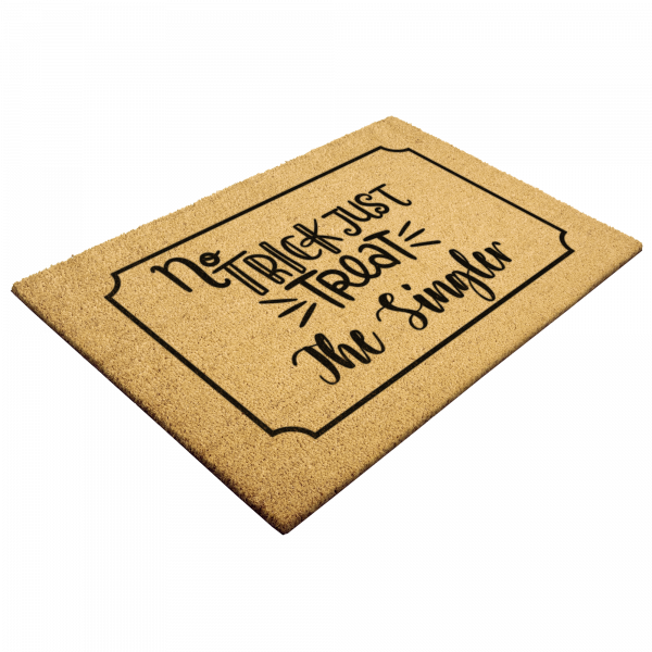 No Trick Just Treat Doormat Side View