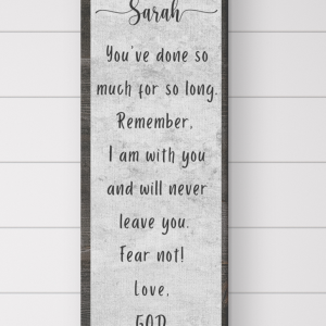 Custom Inspirational Note Canvas Wall Art