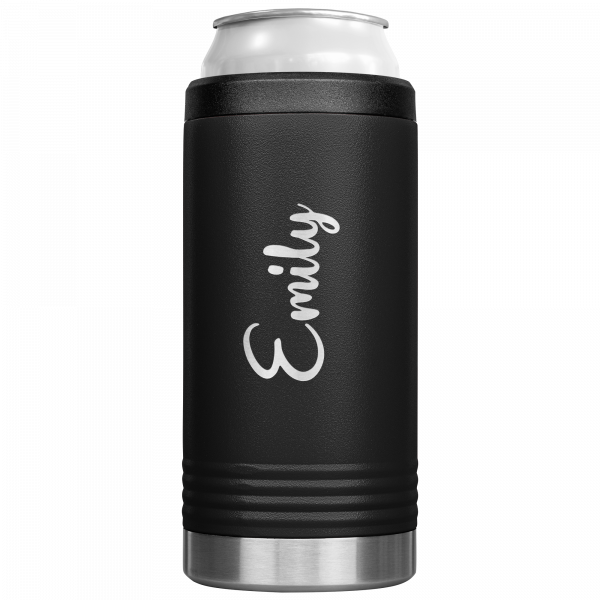 Black Personalized Name Koozie