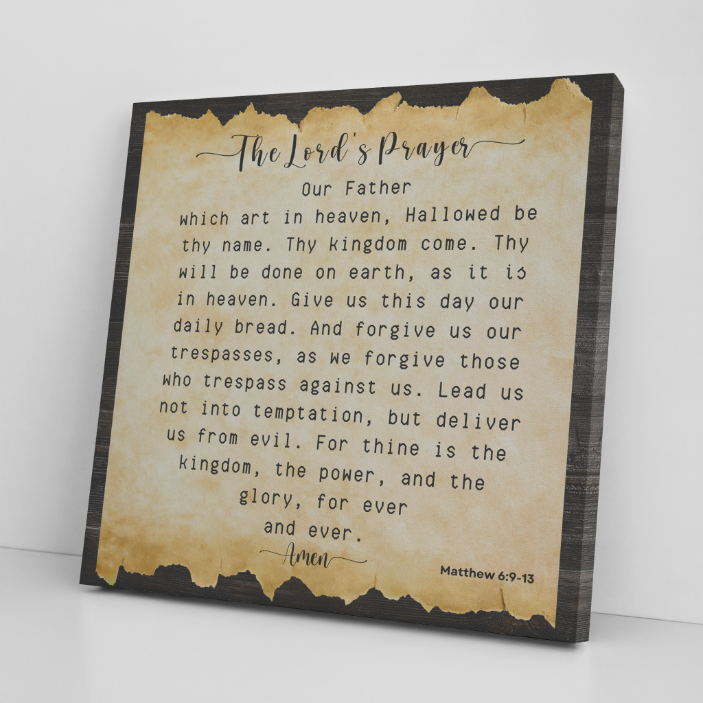 The Lord's Prayer Canvas Wall Art