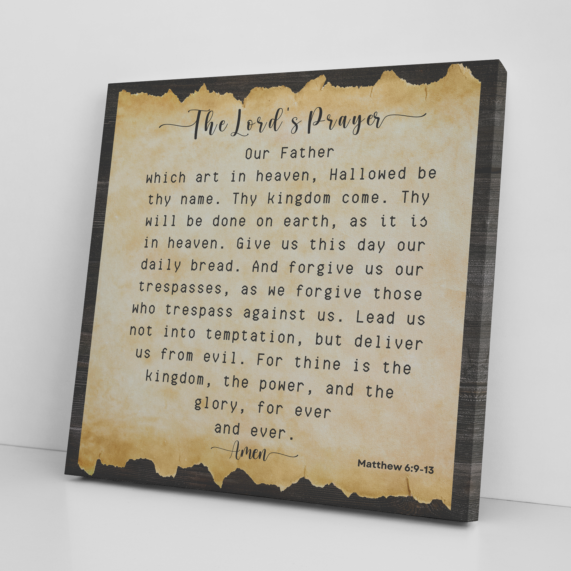 The Lord's Prayer Canvas Wall Art