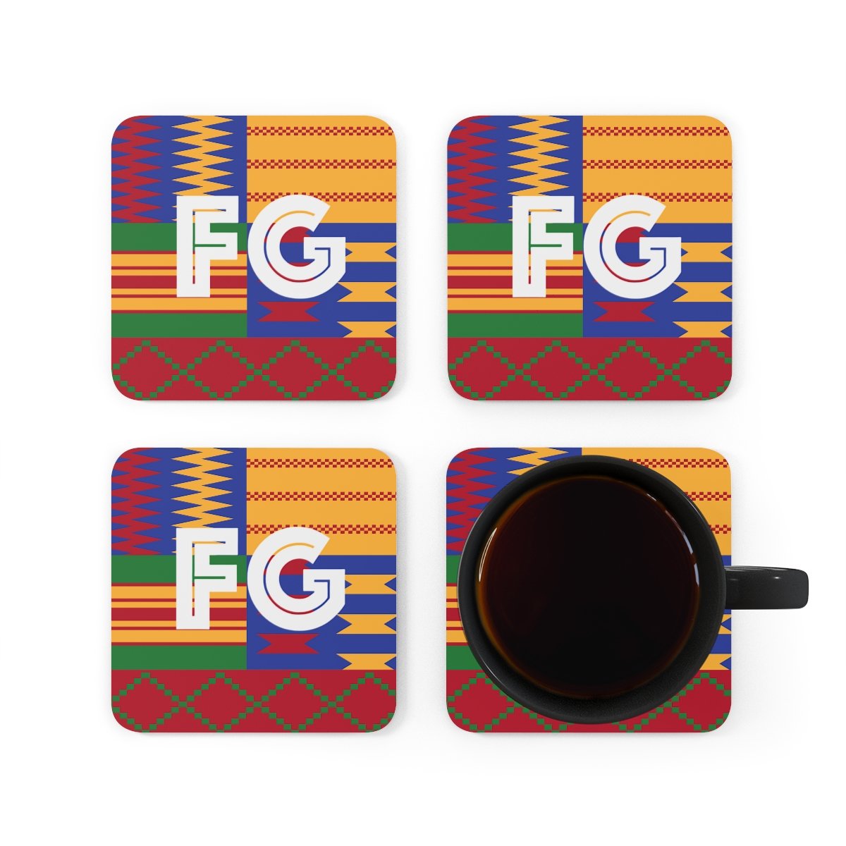 African Pattern Custom Coasters