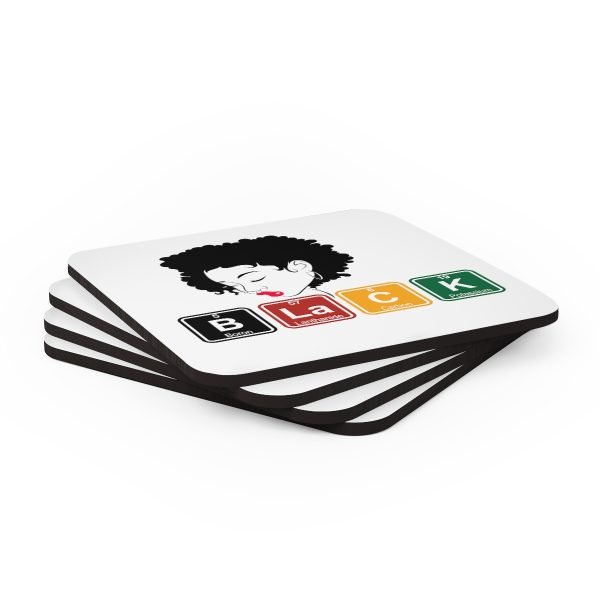 BLACK Woman Chemical Elements Coasters