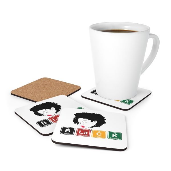 BLACK Woman Chemical Elements Coasters